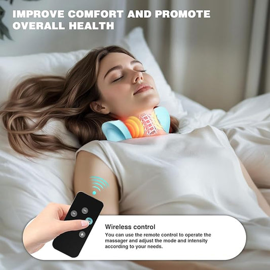 EMS Neck Massager with Heat – Electric Pulse Therapy for Neck & Shoulder Pain Relief
