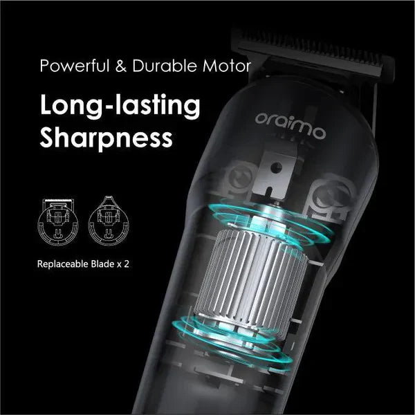 Oraimo Smart Beard & Hair Trimmer – Rechargeable Grooming Kit for Men (Original)